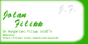 jolan filipp business card